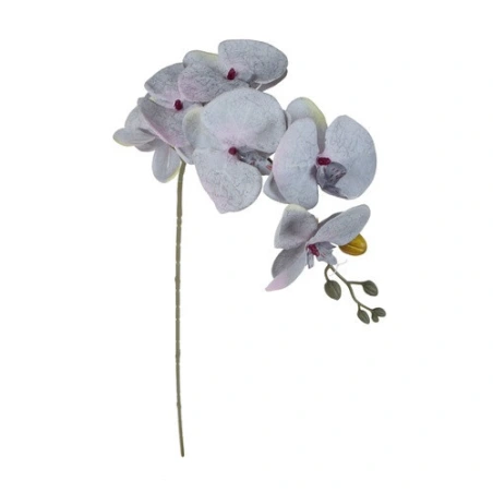 Dirbtinė gėlė orchidėja, pilkos spalvos, 92 cm