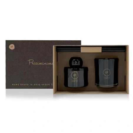 Rinkinys „Prisiminimai“ (100 ml kvapas „Raffine“ ir sojų žvakė)