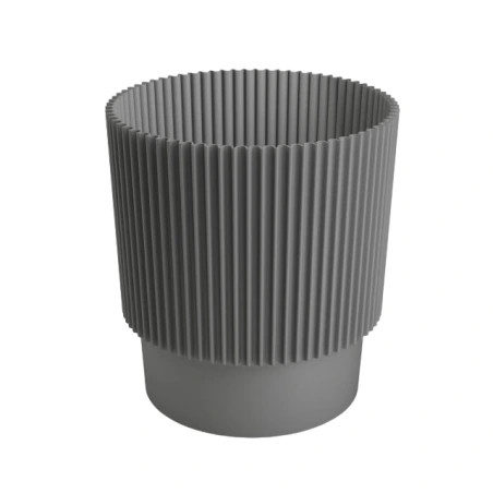 Flowerpot DEL 17 "Elsa", gray color, 17×19.2 cm
