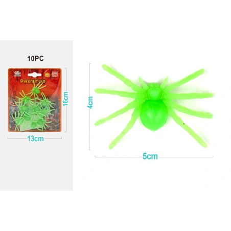 Tamsoje šviečiantys fluorescenciniai lipdukai vorai