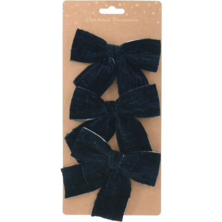 Ribbons, dark blue, 1 pack. - 3 pcs.