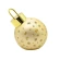 Christmas tree toy, 12 cm, golden color, LED