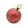 Christmas tree toy, 12 cm, red, LED