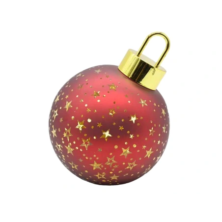 Christmas tree toy, 12 cm, red, LED