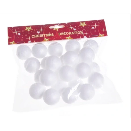 Polystyrene balls, 2.5 cm, 1 pack. - 24 pcs.