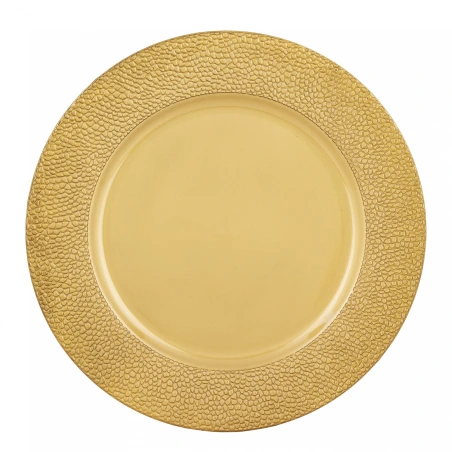 Plate, 33 cm, golden color