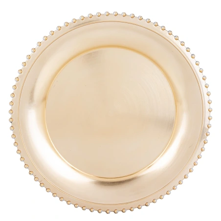 Plate, 33 cm, golden color