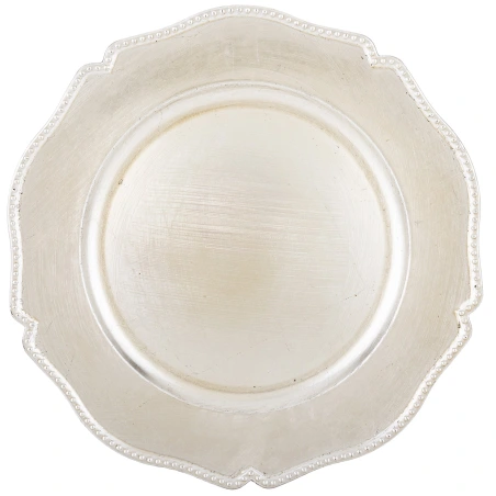 Plate, 33 cm, pearl color