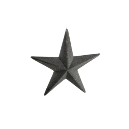 Hanging Star, 11×3 cm, grey velvet