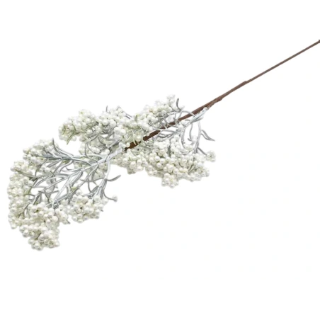 Berry branch, 67 cm, white