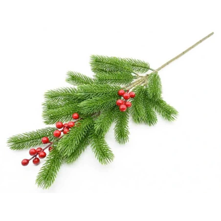 Fir branch with berries, 62 cm