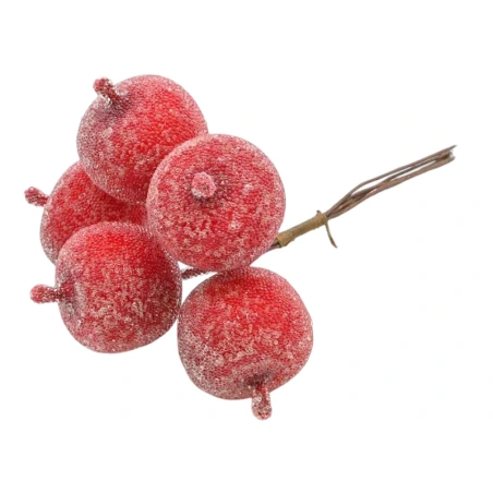 Snow covered berry branch, 12 cm