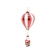 Christmas tree toy - "Balloon with Santa Claus", 16 cm