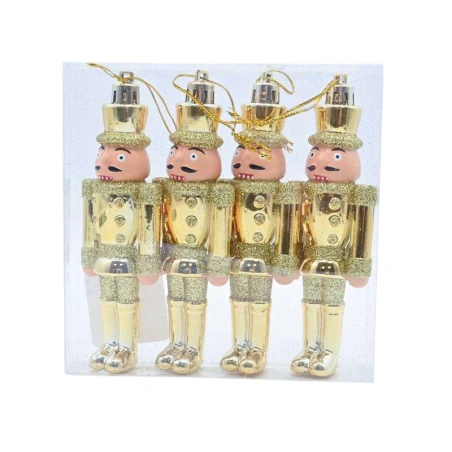 Christmas tree toys "Nutcrackers", 12 cm, 1 pack - 4 pcs.