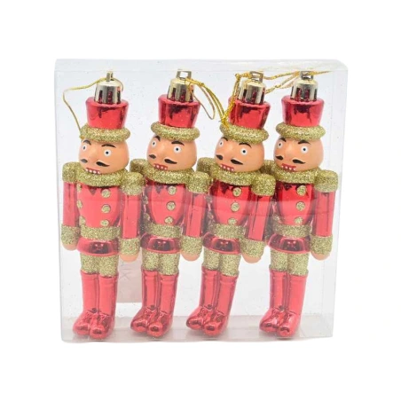 Christmas tree toys "Nutcrackers", 12 cm, 1 pack - 4 pcs.