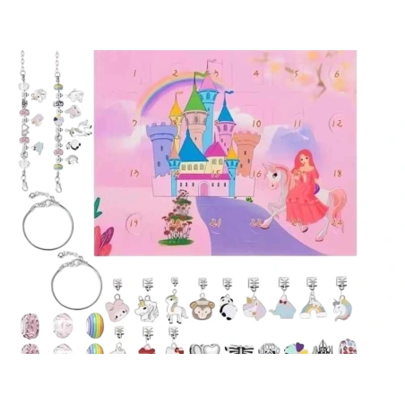 Advent calendar with jewelry details