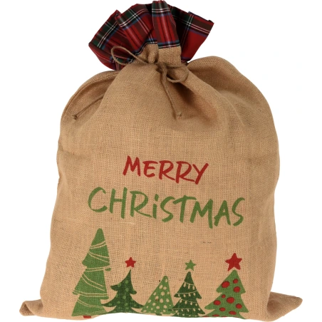 Christmas jute bag, 50×70 cm