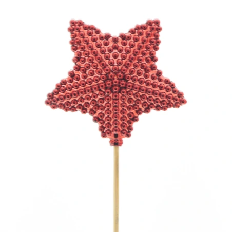 Plastic star 8.5 cm on a 50 cm stick