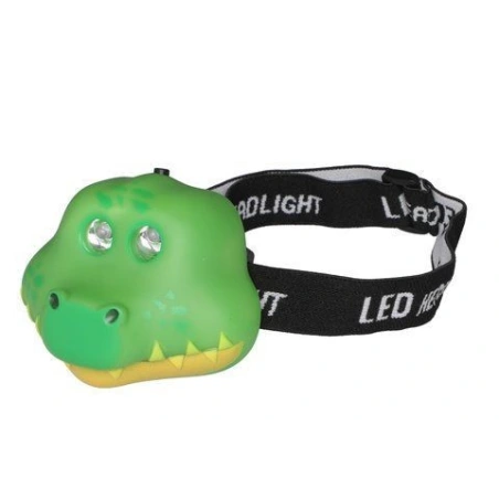 Children's head lamp with a crocodile