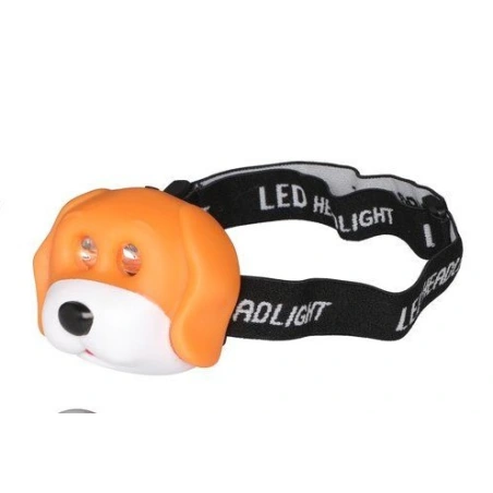 Children's head lamp with a puppy