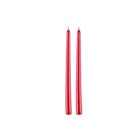 Table candle, 30 cm, red, 1 pack. - 2 pcs.