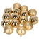 Christmas toys, golden, 8 cm, 1 pack. - 15 pcs.