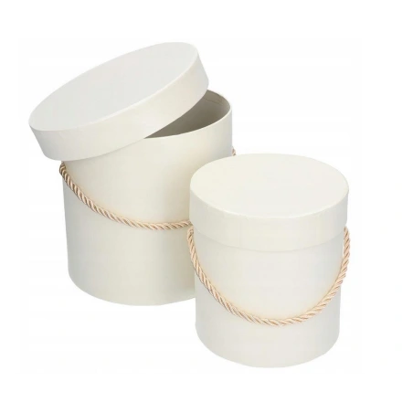 Gift boxes, 15.5×15 cm, cream color