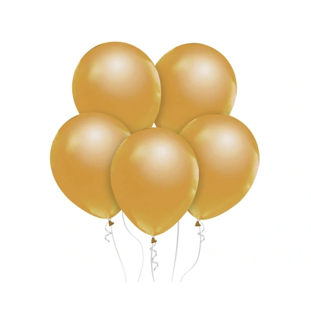 Balloons, 30 cm, metallic gold, 1 pack. - 10 pcs.