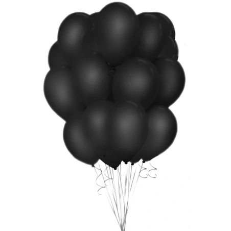 Balloons, 30 cm, black, 1 pack. - 50 pcs.