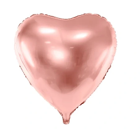 Foil balloon Heart, 68x72cm, rose gold (1 pkt / 1 pc.)