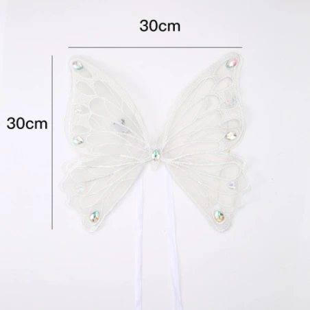 Butterfly with lights, 30×30 cm, white