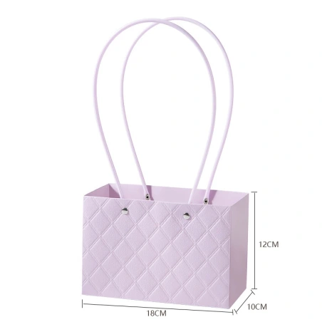 Gift bag, 18+10×12 cm, lilac color