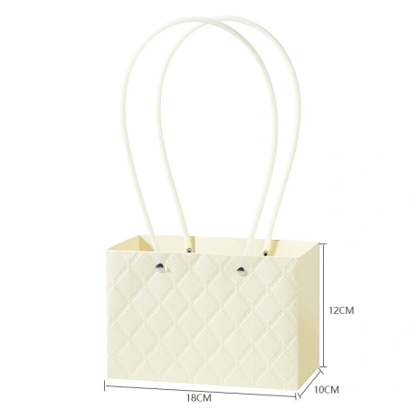 Gift bag, 18×10×12 cm, beige