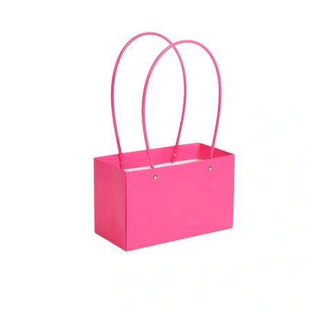 Gift bag, 22×11×14 cm, fuchsia color