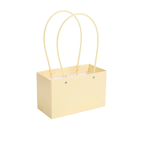 Gift bag, 22×11×14 cm, beige