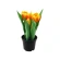 Artificial tulips in a pot, 22 cm, orange color