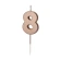 Birthday Candle Number 8, rose gold, 4.5cm (1 pkt / 1 pc.)