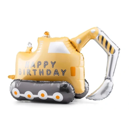 Foil balloon Excavator, 76.5x49 cm, mix (1 pkt / 1 pc.)