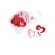 Decoration "Heart", 4.5×5 cm, 1 pack. - 24 pcs.