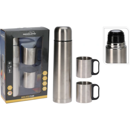 Thermos, 1l, with two cups