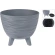 Flower pot, 23.6×19.5 cm, gray color