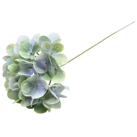 Artificial hydrangea, 33 cm, green-purple color