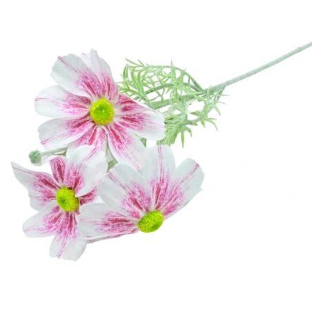 Bouquet of artificial cosmeia, pink-white, 60 cm