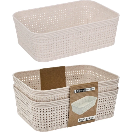 Baskets for things, 19×13.5×6 cm, 1 set. - 2 pcs.