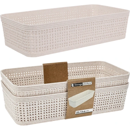 Baskets for things, 25.3×13.3×6 cm, 1 set. - 2 pcs.