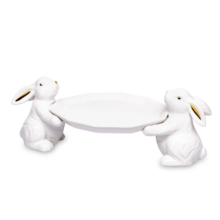 Tray with bunnies, 12×31×14.5 cm