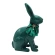 Ceramic bunny, 23×13.5×37 cm, green