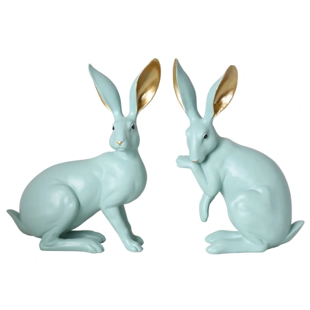 Decoration "Bunny", 26×12×31.5 / 21.5×13×31.5 cm, mint green