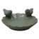 Bird drinking-bowl, gray-green color, 21×20×10 cm