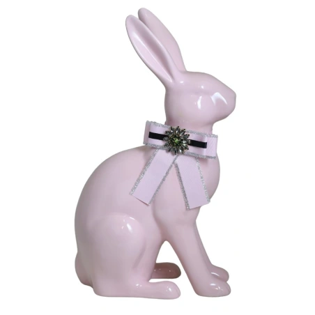 Ceramic bunny, 47×28×17 cm, pink